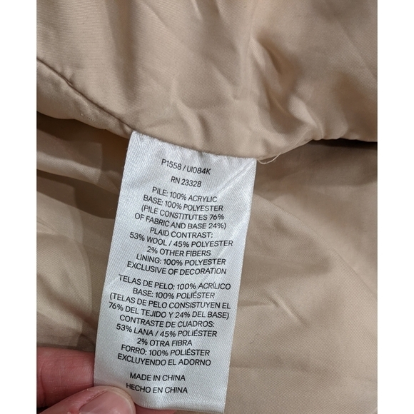 Pendleton Sherpa and Plaid Full Zip Pocket Jacket Size Medium - Picture 8 of 10